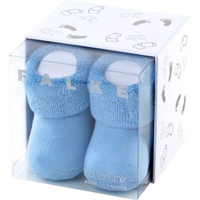 FALKE Unisex Baby Socken Erstling B SO Baumwolle einfarbig 1 Paar, Blau (Crystal Blue 6290), 50-56 FALKE Unisex Baby Socken Erstling B SO Baumwolle einfarbig 1 Paar, Blau (Crystal Blue 6290), 50-56