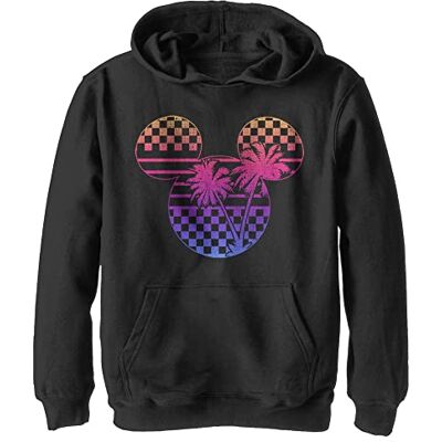 Fifth Sun Kids' Disney Classic Roadster Palm Mickey Youth Pullover Hoodie, Black, X-Large Fifth Sun Kids' Disney Classic Roadster Palm Mickey Youth Pullover Hoodie, Black, X-Large
