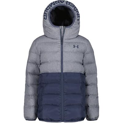 Under Armour Pronto Colourblock Pufferjacke für Jungen mit UA Storm Technologie – warme, leichte Winterjacke mit Kapuze, Druckknopf-Taschen-Downpour Gray,12 Years-13 Years Under Armour Pronto Colourblock Pufferjacke für Jungen mit UA Storm Technologie – warme, leichte Winterjacke mit Kapuze, Druckknopf-Taschen-Downpour Gray,12 Years-13 Years