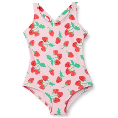 Amazon Mädchen Einteiliger Badeanzug mit gekreuztem Rücken, Rosa Tomatenrot Erdbeeren, 9 Jahre Amazon Mädchen Einteiliger Badeanzug mit gekreuztem Rücken, Rosa Tomatenrot Erdbeeren, 9 Jahre
