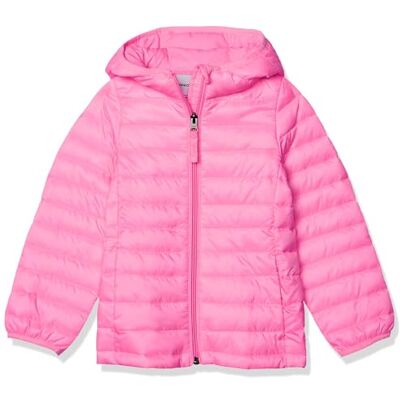 Amazon Mädchen Leichte wasserabweisende verstaubare Winterjacke mit Kapuzen, Neonrosa, 6-7 Jahre Amazon Mädchen Leichte wasserabweisende verstaubare Winterjacke mit Kapuzen, Neonrosa, 6-7 Jahre