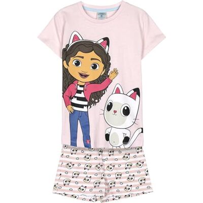 CERDÁ LIFE'S LITTLE MOMENTS Mädchen Gabby's Dollhouse Kurzer Schlafanzug Pajama Set, Pink and White, 4 Jahre EU CERDÁ LIFE'S LITTLE MOMENTS Mädchen Gabby's Dollhouse Kurzer Schlafanzug Pajama Set, Pink and White, 4 Jahre EU