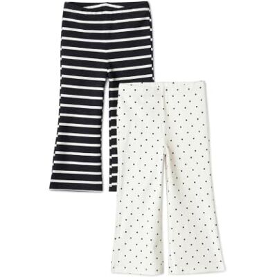 Amazon Mädchen Schlag-Leggings aus Baumwoll-Stretch, 2er Pack, Punkte/Ungleiche Streifen, 9-10 Jahre Amazon Mädchen Schlag-Leggings aus Baumwoll-Stretch, 2er Pack, Punkte/Ungleiche Streifen, 9-10 Jahre