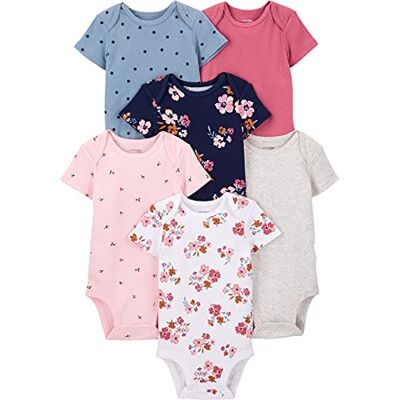 Simple Joys by Carter's Baby Mädchen 6-Pack Short-Sleeve Bodysuit Body, Mehrfarbig/Floral/Streublumen/Tropisch/Tupfen, Frühchen (6er Pack) Simple Joys by Carter's Baby Mädchen 6-Pack Short-Sleeve Bodysuit Body, Mehrfarbig/Floral/Streublumen/Tropisch/Tupfen, Frühchen (6er Pack)