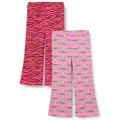 Amazon Mädchen Schlag-Leggings aus Baumwoll-Stretch, 2er Pack, Rosa Leopardenmuster/Rosa Zebra, 4 Jahre Amazon Mädchen Schlag-Leggings aus Baumwoll-Stretch, 2er Pack, Rosa Leopardenmuster/Rosa Zebra, 4 Jahre