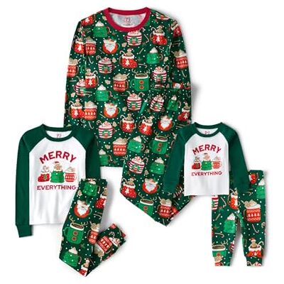 The Children's Place Familien-Schlafanzug-Set, Weihnachts- und Feiertags-Design, Baumwolle, XLarge (Adult) The Children's Place Familien-Schlafanzug-Set, Weihnachts- und Feiertags-Design, Baumwolle, XLarge (Adult)