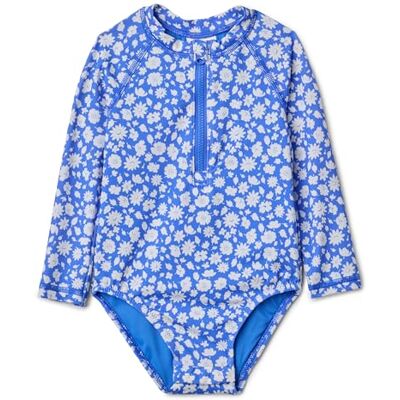 Amazon Baby Mädchen Langärmliger Rashguard-Badeanzug für Babys, Blau Streublumen, 3-6 Monate Amazon Baby Mädchen Langärmliger Rashguard-Badeanzug für Babys, Blau Streublumen, 3-6 Monate