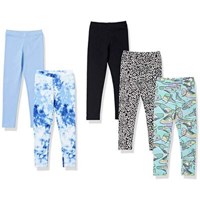 Amazon Mädchen Leggings, 5er-Pack, Aquablau/Batik/Blau/Herzen/Schwarz, 4 Jahre Amazon Mädchen Leggings, 5er-Pack, Aquablau/Batik/Blau/Herzen/Schwarz, 4 Jahre