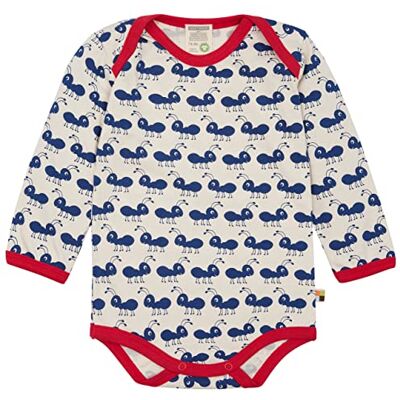 loud + proud Unisex Baby Body Langarm Mit Ameisen Print, GOTS Zertifiziert T-Shirt, Ultramarine, 86-92 EU loud + proud Unisex Baby Body Langarm Mit Ameisen Print, GOTS Zertifiziert T-Shirt, Ultramarine, 86-92 EU