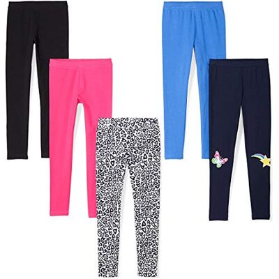 Amazon Mädchen Leggings, 5er-Pack, Blau/Marineblau/Rosa/Schwarz/Weiß Herzen, 9-10 Jahre Amazon Mädchen Leggings, 5er-Pack, Blau/Marineblau/Rosa/Schwarz/Weiß Herzen, 9-10 Jahre