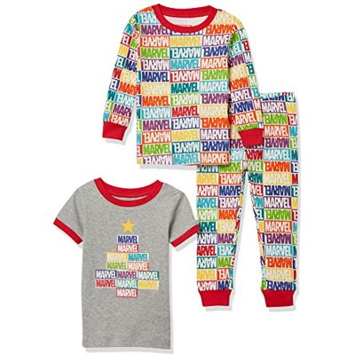 Amazon Disney Marvel Star Wars Unisex Kinder Schlafanzug-Schlaf-Sets Flanell, Marvel Holiday Bricks Baby And Kids, 8 Jahre Amazon Disney Marvel Star Wars Unisex Kinder Schlafanzug-Schlaf-Sets Flanell, Marvel Holiday Bricks Baby And Kids, 8 Jahre