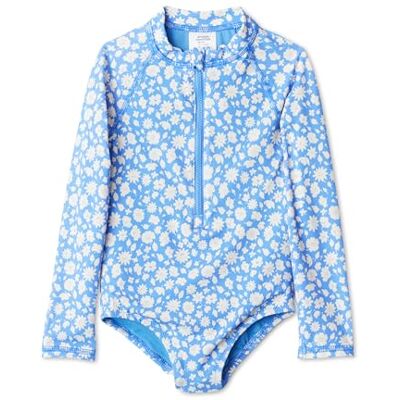 Amazon Mädchen Langärmliger Rashguard-Badeanzug mit Reißverschluss , Blau Streublumen, 9 Jahre Amazon Mädchen Langärmliger Rashguard-Badeanzug mit Reißverschluss , Blau Streublumen, 9 Jahre