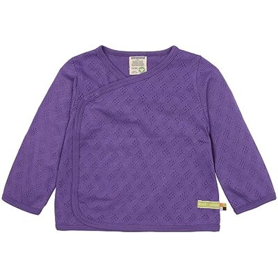 loud + proud Mädchen Wickeljacke Jacquard Strick, GOTS-Zertifiziert Jacke, Violet, 110-116 EU loud + proud Mädchen Wickeljacke Jacquard Strick, GOTS-Zertifiziert Jacke, Violet, 110-116 EU