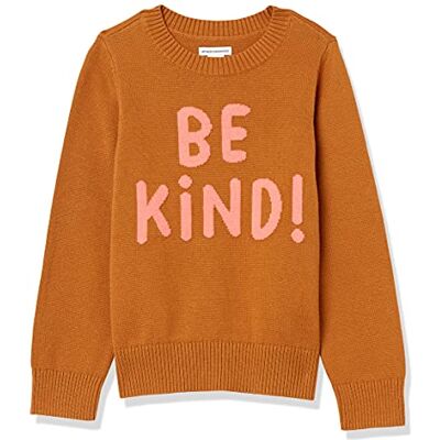 Amazon Mädchen Pullover mit Rundhalsausschnitt, Karamell/Rosa, 11-12 Jahre Amazon Mädchen Pullover mit Rundhalsausschnitt, Karamell/Rosa, 11-12 Jahre