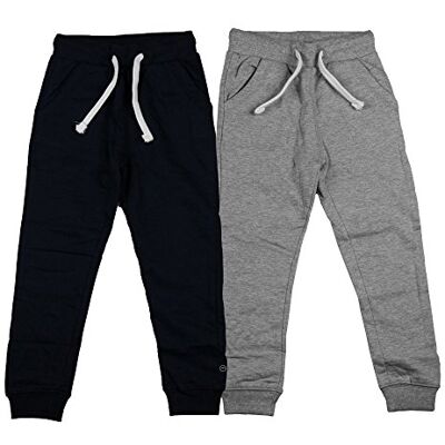 MINYMO Jungen 2er Pack Sweat Pants/Freizeithose für Jungen Hose, Mehrfarbig (Dark Navy/Grau 778), 140 EU MINYMO Jungen 2er Pack Sweat Pants/Freizeithose für Jungen Hose, Mehrfarbig (Dark Navy/Grau 778), 140 EU