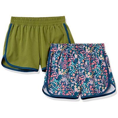 Amazon Mädchen Aktive Laufshorts, 2er-Pack, Olivgrün Floral, 9 Jahre Amazon Mädchen Aktive Laufshorts, 2er-Pack, Olivgrün Floral, 9 Jahre