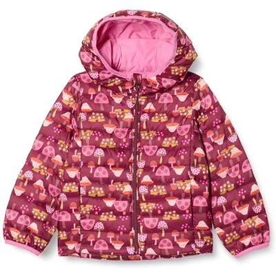 Amazon Mädchen Leichte Wasserabweisende verstaubare Winterjacke mit Kapuzen, Helles Burgunderrot Pilz, 4 Jahre Amazon Mädchen Leichte Wasserabweisende verstaubare Winterjacke mit Kapuzen, Helles Burgunderrot Pilz, 4 Jahre