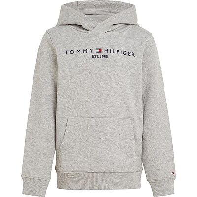 Tommy Hilfiger Kinder Unisex Hoodie Essential mit Kapuze, Grau (Light Grey Heather), 9 Monate Tommy Hilfiger Kinder Unisex Hoodie Essential mit Kapuze, Grau (Light Grey Heather), 9 Monate