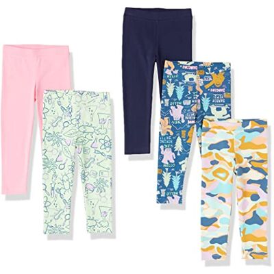Amazon Mädchen Leggings Auslauffarben, 5er-Pack, Marineblau/Rosa/Monster/Tarnmuster/Wissenschaft, 3 Jahre Amazon Mädchen Leggings Auslauffarben, 5er-Pack, Marineblau/Rosa/Monster/Tarnmuster/Wissenschaft, 3 Jahre