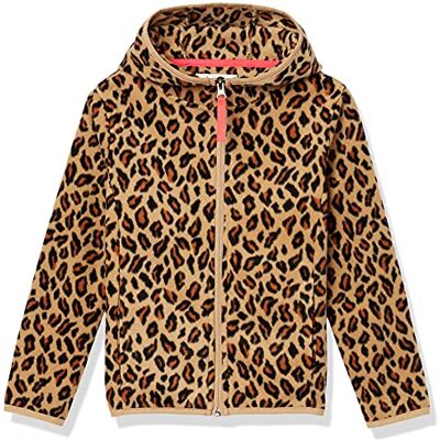Amazon Mädchen Leichte Polar-Fleecejacke mit Durchgehendem Reißverschluss und Kapuze, Kamelbraun Tiermuster, 4 Jahre Amazon Mädchen Leichte Polar-Fleecejacke mit Durchgehendem Reißverschluss und Kapuze, Kamelbraun Tiermuster, 4 Jahre
