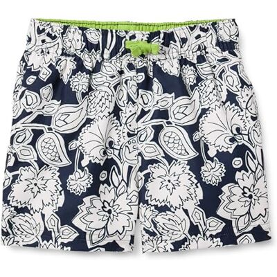 Amazon Jungen Regular-Fit Schnelltrocknende Badehose Badeshorts, Marineblau Folk Floral, 8 Jahre Amazon Jungen Regular-Fit Schnelltrocknende Badehose Badeshorts, Marineblau Folk Floral, 8 Jahre