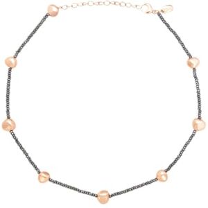 Breil B Rocks Halskette aus Edelstahl hergestellt und mit Hämatitsteinen verziert, Min. Länge: 39 cm, Max. Länge: 45 cm, TJ3289 Breil B Rocks Halskette aus Edelstahl hergestellt und mit Hämatitsteinen verziert, Min. Länge: 39 cm, Max. Länge: 45 cm, TJ3289