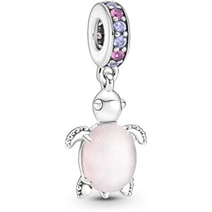 PANDORA Murano Glass Pink Sea Turtle Dangle Charm 798939C02 PANDORA Murano Glass Pink Sea Turtle Dangle Charm 798939C02
