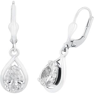 Amor Ohrhänger 925 Sterling Silber Damen Ohrschmuck, mit Zirkonia synth., 2,8 cm, Silber, Kommt in Schmuck Geschenk Box, 2017173 Amor Ohrhänger 925 Sterling Silber Damen Ohrschmuck, mit Zirkonia synth., 2,8 cm, Silber, Kommt in Schmuck Geschenk Box, 2017173