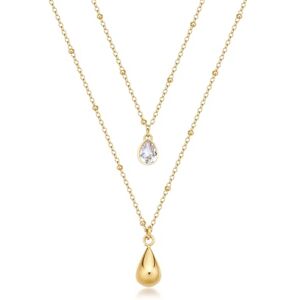 Brosway Perfect Halskette für Damen aus 316L Edelstahl mit 14K-vergoldeter-PVD-Beschichtung mit Tropfen-Anhänger und Zirkonia Länge: 43cm, BPC37 Brosway Perfect Halskette für Damen aus 316L Edelstahl mit 14K-vergoldeter-PVD-Beschichtung mit Tropfen-Anhänger und Zirkonia Länge: 43cm, BPC37