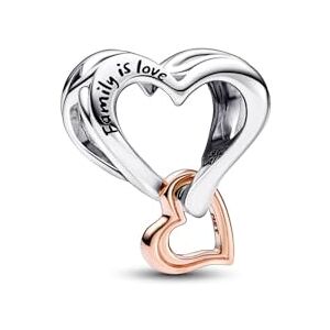 PANDORA Moments Bicolor Offen gearbeitetes Unendlichkeits-Herz Charm mit rosevergoldeter Metalllegierung Moments Collection, kompatibel Moments Armbändern, 782642C00 PANDORA Moments Bicolor Offen gearbeitetes Unendlichkeits-Herz Charm mit rosevergoldeter Metalllegierung Moments Collection, kompatibel Moments Armbändern, 782642C00