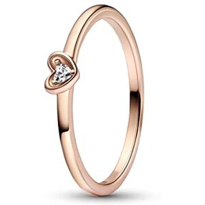 PANDORA Strahlendes Herz Ring aus Sterlingsilber mit Zirkonia in der Farbe Roségold, Moments Collection, Gr.58, 182495C01-58 PANDORA Strahlendes Herz Ring aus Sterlingsilber mit Zirkonia in der Farbe Roségold, Moments Collection, Gr.58, 182495C01-58