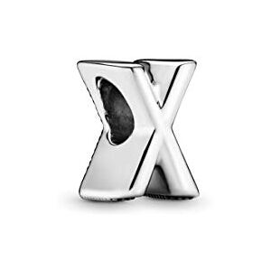 PANDORA Moments Buchstabe X wendbares Alphabet-Charm aus Sterling-Silber mit geprägten Herzen und Perlen an der Rückseite kompatibel mit Armbändern aus der Moments Kollektion PANDORA Moments Buchstabe X wendbares Alphabet-Charm aus Sterling-Silber mit geprägten Herzen und Perlen an der Rückseite kompatibel mit Armbändern aus der Moments Kollektion