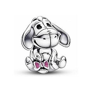 PANDORA Disney Winnie Puuh I-Ah Charm aus Sterling Silber und Emaille Kompatibel mit Moments Armbänder PANDORA Disney Winnie Puuh I-Ah Charm aus Sterling Silber und Emaille Kompatibel mit Moments Armbänder