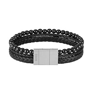 Boss Jewelry Armband mit Schmuckperlen für Herren Kollektion SPHERE MIXED Schwarze Farbe 1580786 Boss Jewelry Armband mit Schmuckperlen für Herren Kollektion SPHERE MIXED Schwarze Farbe 1580786