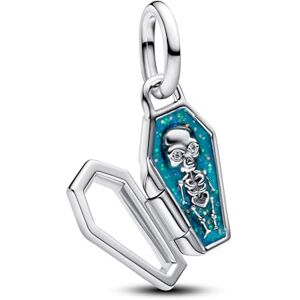 PANDORA Moments Aufklappbarer Glow-in-the-Dark Sarg Charm aus Sterling Silber, Zirkonia, Kompatibel Me und Moments,794058C01 PANDORA Moments Aufklappbarer Glow-in-the-Dark Sarg Charm aus Sterling Silber, Zirkonia, Kompatibel Me und Moments,794058C01