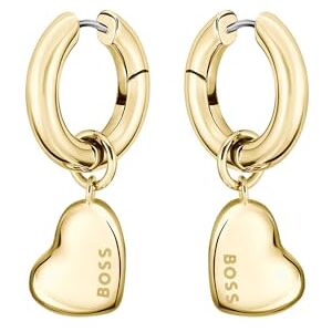HBJ BOSS Jewelry Ohrringe für Damen Kollektion HONEY LOVE aus Gelbgold mit einem Herz-Anhänger 1580641 HBJ BOSS Jewelry Ohrringe für Damen Kollektion HONEY LOVE aus Gelbgold mit einem Herz-Anhänger 1580641