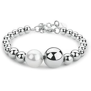 Brosway Armband Perfect für Damen aus 316L-Edelstahl und Muschelperle, Karabinerverschluss, Größe: 20 cm, BPC11 Brosway Armband Perfect für Damen aus 316L-Edelstahl und Muschelperle, Karabinerverschluss, Größe: 20 cm, BPC11