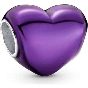 PANDORA Moments Violettes Metallic-Herz Charm aus Sterling Silber, Kompatibel Moments Armbänder, 793337C01 PANDORA Moments Violettes Metallic-Herz Charm aus Sterling Silber, Kompatibel Moments Armbänder, 793337C01