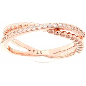 Beneto Ring Pink Gold Plated Double Ring Made of Silver AGG195 Circuit: 56 mm sBE0433-56 Marke, Estándar, Nicht-Edelmetall, Kein Edelstein Beneto Ring Pink Gold Plated Double Ring Made of Silver AGG195 Circuit: 56 mm sBE0433-56 Marke, Estándar, Nicht-Edelmetall, Kein Edelstein