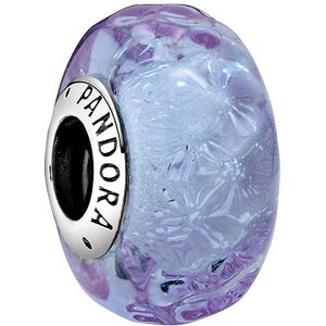 PANDORA Wellenförmiges Lavendelblaues Murano-Glas Charm, 798875C00, Lila, 1,3cm PANDORA Wellenförmiges Lavendelblaues Murano-Glas Charm, 798875C00, Lila, 1,3cm