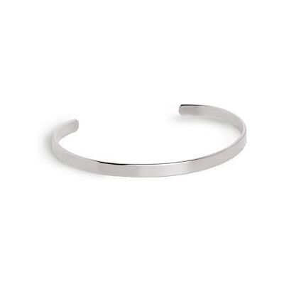 SINGULARU Plate Armreif. Edelstahl mit Silberfarbener Beschichtung. Schmuck für Damen. SINGULARU Plate Armreif. Edelstahl mit Silberfarbener Beschichtung. Schmuck für Damen.