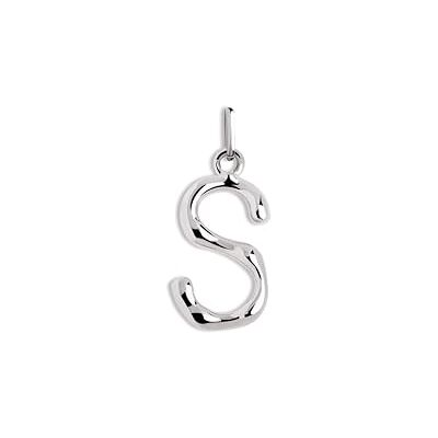 SINGULARU Letter XL Charm. Messing mit Rhodium-Beschichtung. Schmuck für Damen. Buchstabe S. SINGULARU Letter XL Charm. Messing mit Rhodium-Beschichtung. Schmuck für Damen. Buchstabe S.