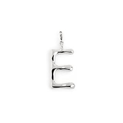 SINGULARU Letter XL Charm. Messing mit Rhodium-Beschichtung. Schmuck für Damen. Buchstabe E. SINGULARU Letter XL Charm. Messing mit Rhodium-Beschichtung. Schmuck für Damen. Buchstabe E.