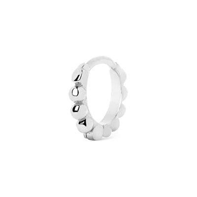 SINGULARU Einzelner Creolen-Ohrring Pebbles S. Sterlingsilber mit Rhodium-Beschichtung. Schmuck für Damen SINGULARU Einzelner Creolen-Ohrring Pebbles S. Sterlingsilber mit Rhodium-Beschichtung. Schmuck für Damen