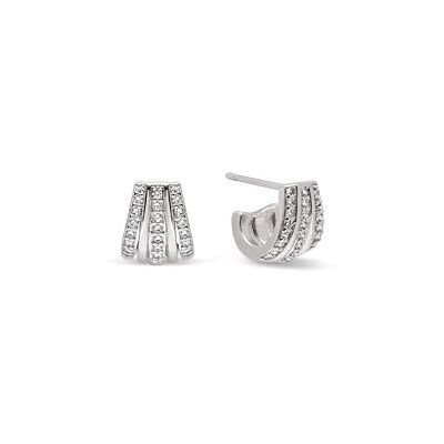 SINGULARU Hamptons Ohrringe. Messing mit Rhodiumbeschichtung und Zirkonia. Schmuck für Damen. SINGULARU Hamptons Ohrringe. Messing mit Rhodiumbeschichtung und Zirkonia. Schmuck für Damen.