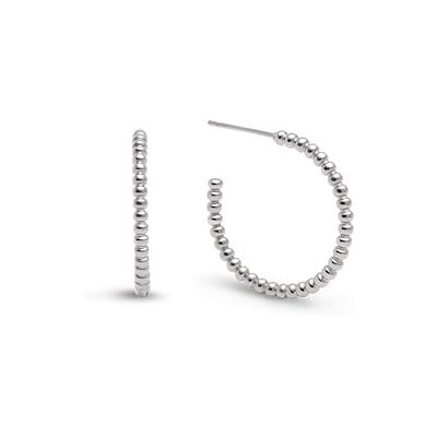 SINGULARU Pebbles Dots M Ohrringe. Edelstahl mit silberfarbener Beschichtung. Schmuck für Damen. SINGULARU Pebbles Dots M Ohrringe. Edelstahl mit silberfarbener Beschichtung. Schmuck für Damen.