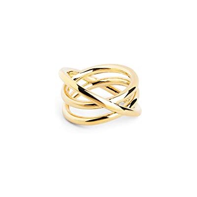 SINGULARU Trinity Ring. Messing mit 18 Kt Vergoldeter Beschichtung. Schmuck für Damen. Größe 10. SINGULARU Trinity Ring. Messing mit 18 Kt Vergoldeter Beschichtung. Schmuck für Damen. Größe 10.