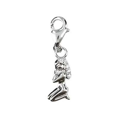Depesche 11785-065 Charms Express yourself Anhänger für Halsketten und Armband, Jungfrau, versilbert, als kleines Geschenk Depesche 11785-065 Charms Express yourself Anhänger für Halsketten und Armband, Jungfrau, versilbert, als kleines Geschenk