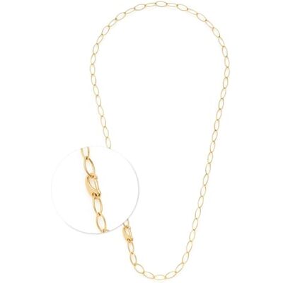JEWELS BY LEONARDO Halskette Tory • lange Glieder-Kette aus goldfarbenem Edelstahl • luftige, große Kettenglieder in weicher Rautenform • 80 cm Länge • Schmuck Geschenk für Frauen • 024920 JEWELS BY LEONARDO Halskette Tory • lange Glieder-Kette aus goldfarbenem Edelstahl • luftige, große Kettenglieder in weicher Rautenform • 80 cm Länge • Schmuck Geschenk für Frauen • 024920