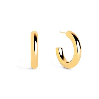 SINGULARU Mombasa Creolen. Edelstahl mit 18 Kt Vergoldeter Beschichtung. Schmuck für Damen. SINGULARU Mombasa Creolen. Edelstahl mit 18 Kt Vergoldeter Beschichtung. Schmuck für Damen.